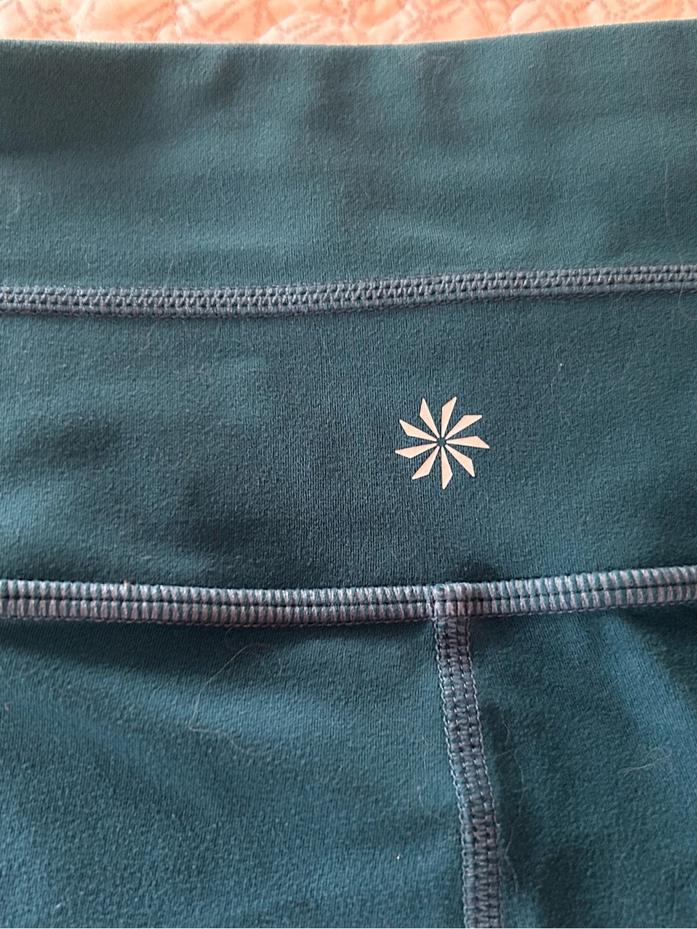 Athleta Chakra Teal 7/8 Powervita Tights with Laser Cut Design - Picture 8 of 9